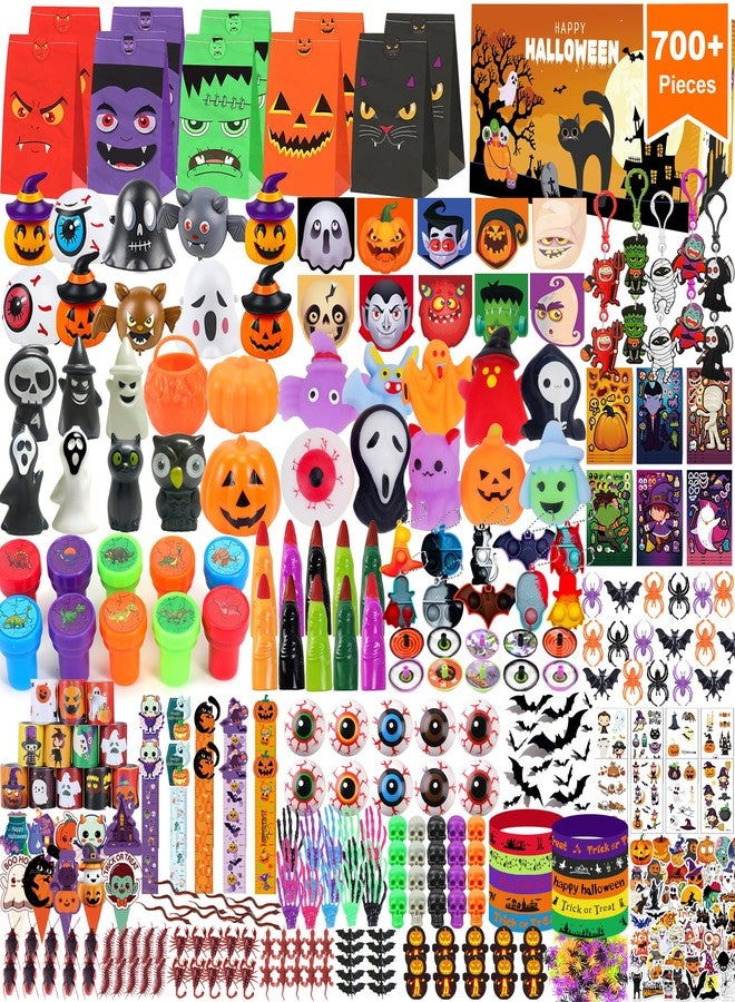 PLOUGVI 702PCS Halloween Party Favors Supplies Decorations - Trick or Treat Goodies Bag Fillers Stuffers - Halloween Toys for Classroom Prizes Gifts - Image 1
